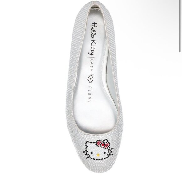 Hello Kitty x Katy Perry Crystal Ballet Flat (Silver) Brand New, Size 7. - Picture 2 of 4